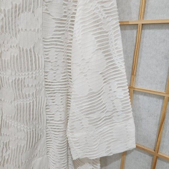 Moonlight Y&S Fashion Design Womens White Sheer Blouse Sz S - Picture 3 of 14